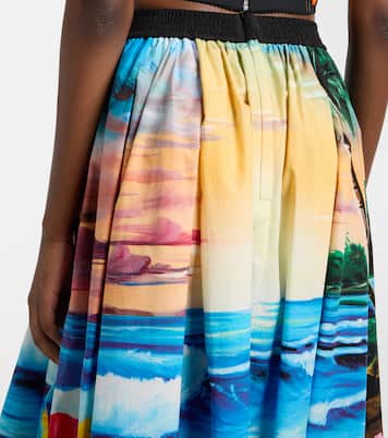 Printed cotton midi skirt | Dolce&Gabbana