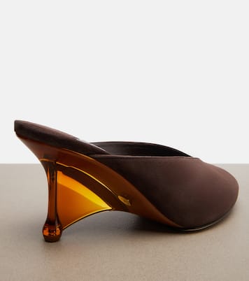 Wedge-Pantoletten Glace aus Veloursleder | Jimmy Choo