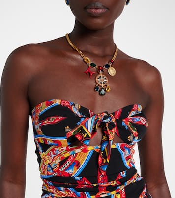 Printed silk-blend minidress | Dolce&Gabbana