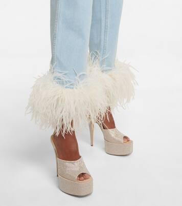 Plateau-Pantoletten Holly Marina mit Kristallen | Paris Texas