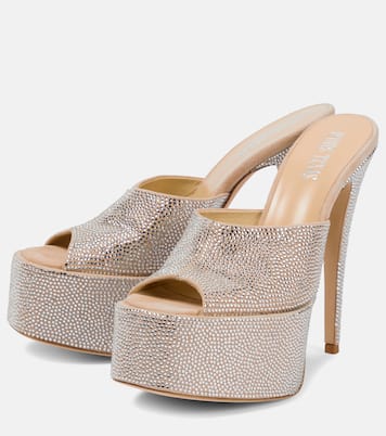 Plateau-Pantoletten Holly Marina mit Kristallen | Paris Texas