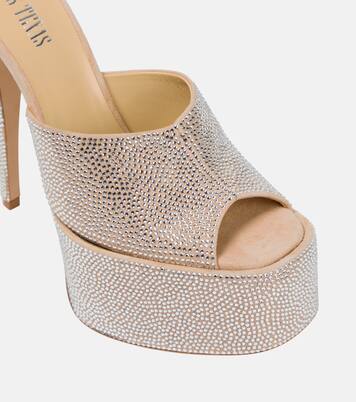 Plateau-Pantoletten Holly Marina mit Kristallen | Paris Texas