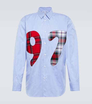 Checked cotton poplin shirt in blue - Comme Des Garcons Shirt
