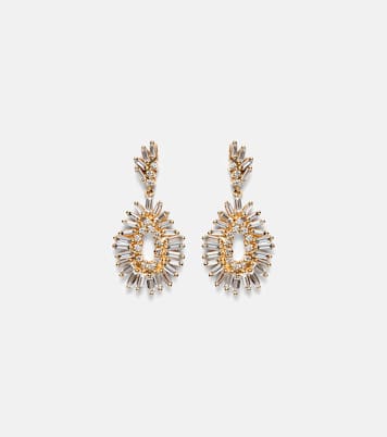 18kt gold earrings with diamonds | Suzanne Kalan