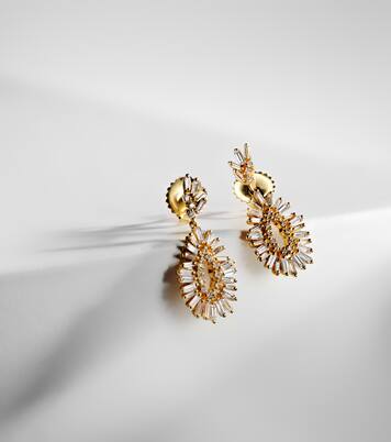 18kt gold earrings with diamonds | Suzanne Kalan