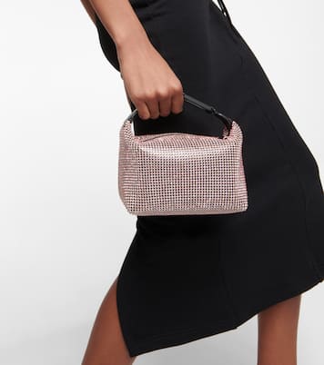 Clutch Moonbag mit Leder und Kristallen | Eéra