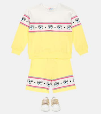 x Chiara Ferragni eye-motif jersey sweatshirt | Monnalisa