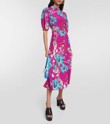 Robe midi Nella à fleurs | Diane von Furstenberg