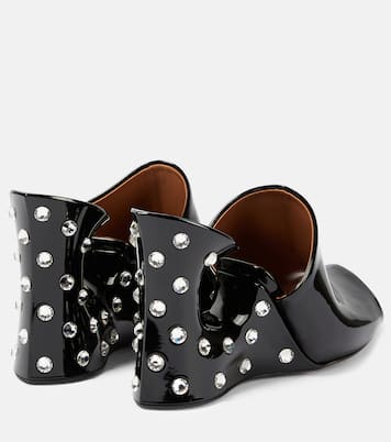 Mules La Sculpture en cuir verni | Alaïa