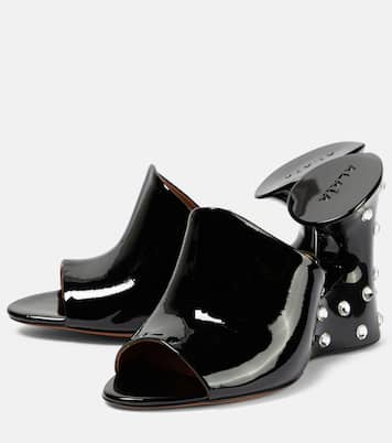 Mules La Sculpture en cuir verni | Alaïa