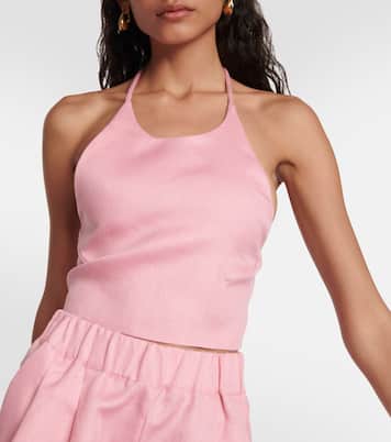 Cropped-Top Marseille aus Leinen | Asceno