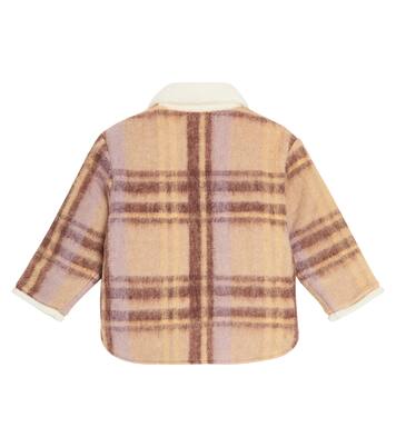 Teddy-trimmed checked coat | Paade Mode