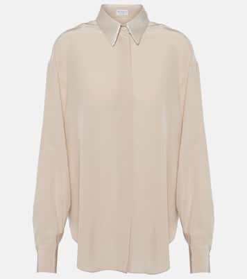 Verziertes Hemd aus Seide | Brunello Cucinelli