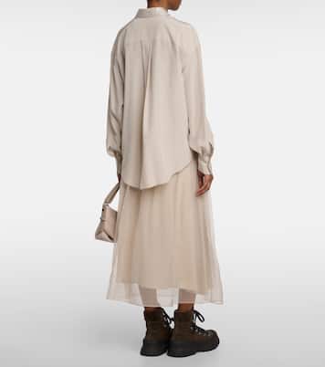 Verziertes Hemd aus Seide | Brunello Cucinelli