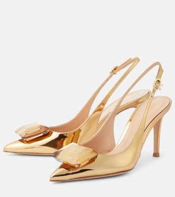 Jaipur metallic leather slingback pumps | Gianvito Rossi