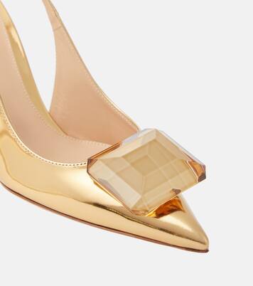 Jaipur metallic leather slingback pumps | Gianvito Rossi