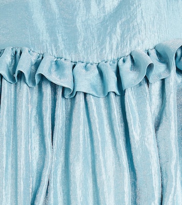 Ruffle-trimmed lamé dress | Caroline Bosmans