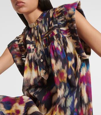 Robe Leaza imprimée en coton | Marant Etoile