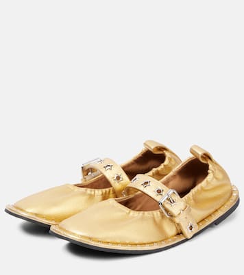 Falabella metallic Mary Jane flats | Stella McCartney