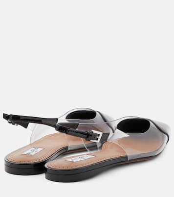 Le Cœur patent leather and PU slingback flats | Alaïa