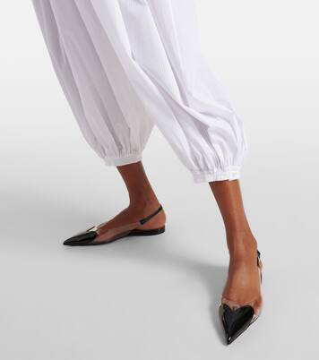 Le Cœur patent leather and PU slingback flats | Alaïa