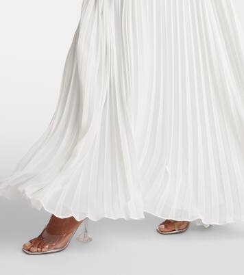 Robe longue de mariée en soie à fleurs | Self-Portrait