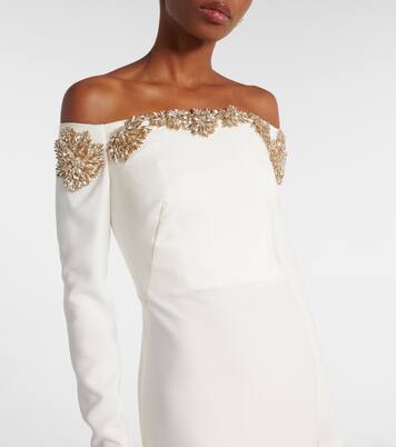 Robe longue Meline à encolure bardot | Costarellos