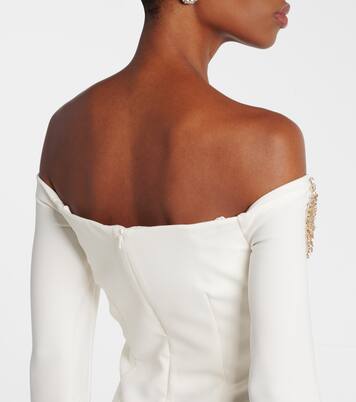 Robe longue Meline à encolure bardot | Costarellos