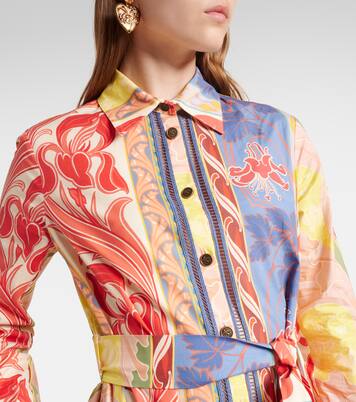 Robe chemise imprimée en coton mélangé | Etro