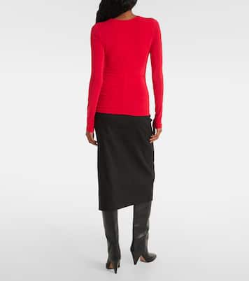 Vandalia gathered jersey top | Isabel Marant