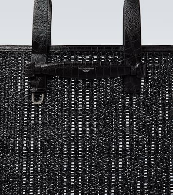 Adamo编织皮革边饰购物包 | Dolce&Gabbana