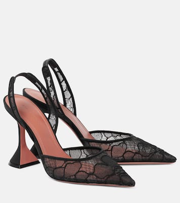 Holli 95 lace slingback pumps | Amina Muaddi