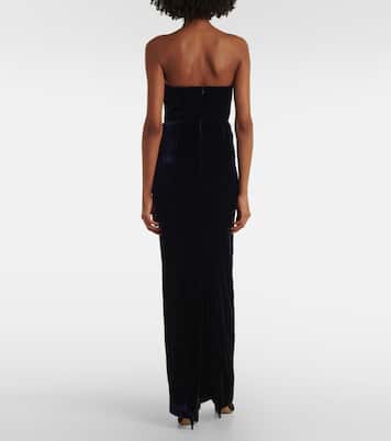 Strapless velvet gown | Roland Mouret