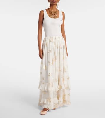 Tank top in cotone a coste | Chloé