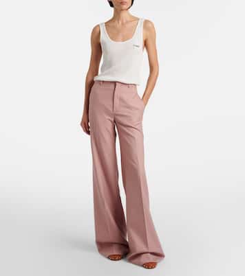 Ribbed-knit cotton tank top | Chloé