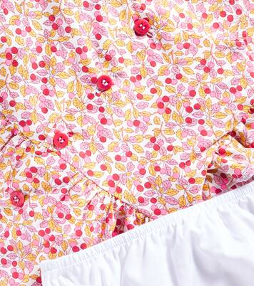 Baby floral cotton dress and bloomers set | Il Gufo