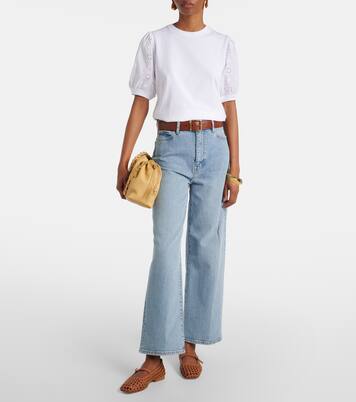 The Lace cotton T-shirt | Frame