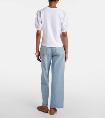 The Lace cotton T-shirt | Frame