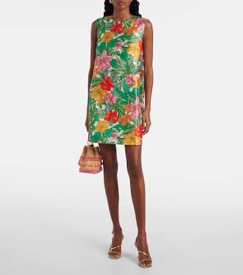 فستان قصير بطبعات الورود Amelia | Alémais