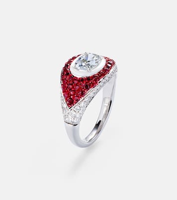 Bague en or 18 ct, rubis et diamants | Kamyen