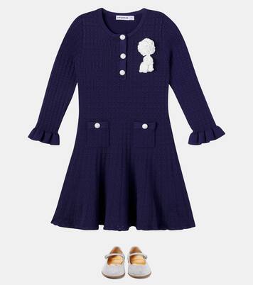 Robe Pointelle à fleurs | Self-Portrait Kids