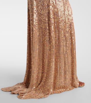 Robe longue Benue en soie à ornements | Jenny Packham