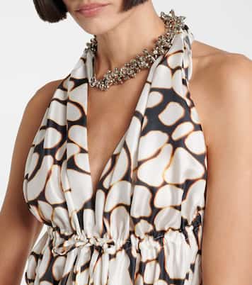 Robe longue imprimée en soie | Dries Van Noten