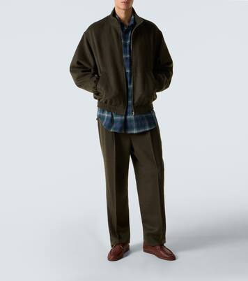 Camel hair flannel blouson jacket | Auralee