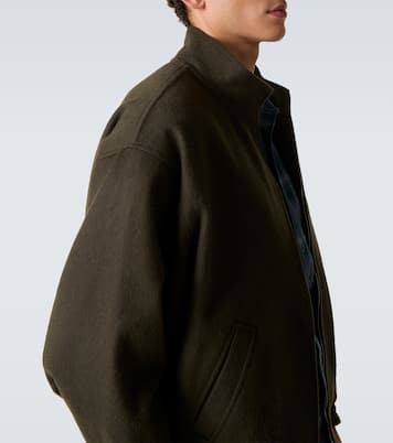 Camel hair flannel blouson jacket | Auralee