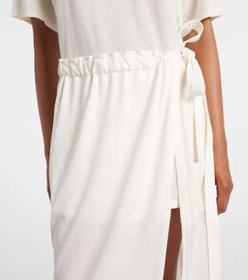 Cotton and silk midi skirt  | Toteme