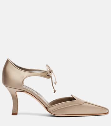 Pumps Orata 70 aus Satin | Manolo Blahnik