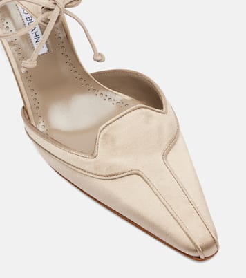 Pumps Orata 70 aus Satin | Manolo Blahnik