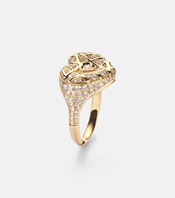 Bague d'auriculaire en or 18 ct et diamant | Kamyen