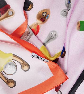 Anagram logo silk twill scarf | Loewe